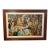 Extra-Large, Mid Century Modern Lin Zhi, b.1936 Dunhuang Style Ceramic Tile Mural Triptych - 82”x58”x3.5” Signed, 1970’s, India/ Chinese Cave For Sale