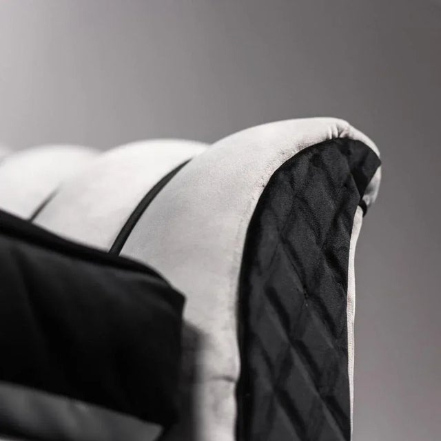 Vintage Gray Velvet Armchair, 1950s For Sale - Image 4 of 13