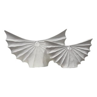 Pair Studio a Atlantis Centerpieces - Organic Modern White Shell Sculptures For Sale