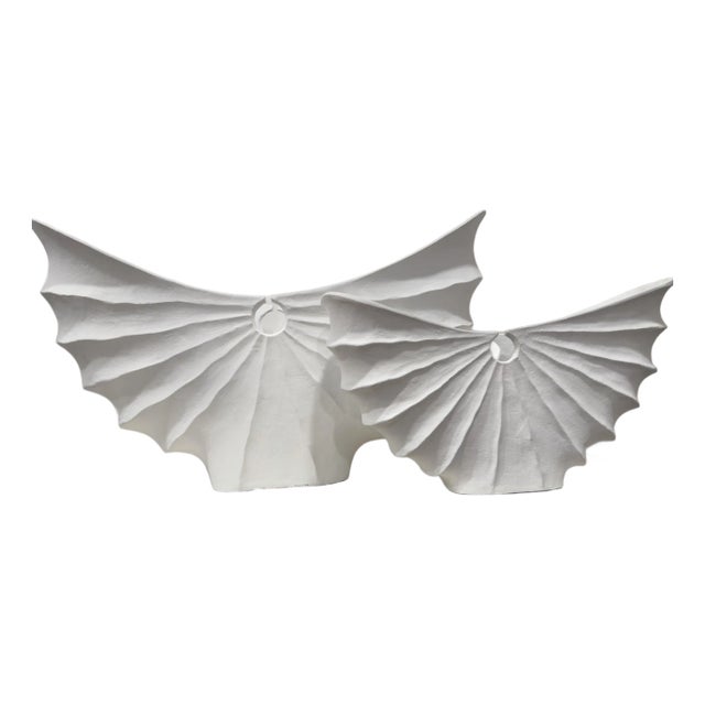 Pair Studio a Atlantis Centerpieces - Organic Modern White Shell Sculptures For Sale