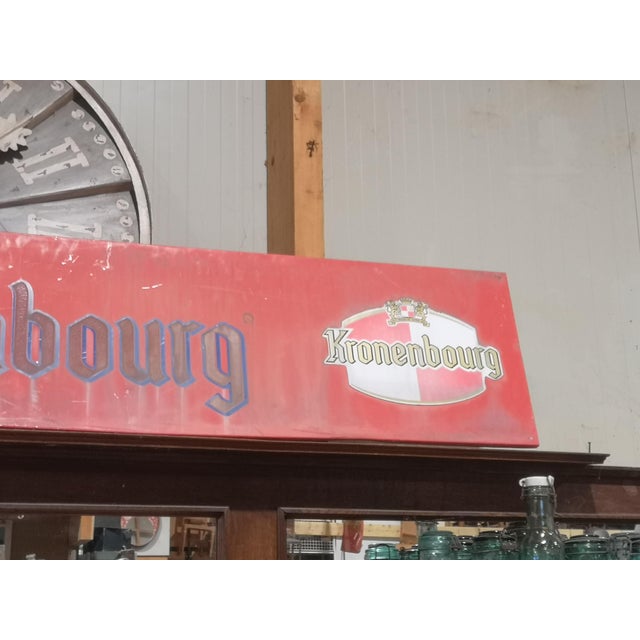 Vintage Red Metal Trade Sign, 1970s For Sale - Image 4 of 9