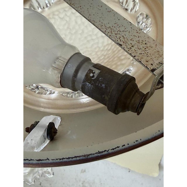 Art Deco French Ice Glasss and Icicles Chandelier by Ezan, 1930s For Sale - Image 12 of 15
