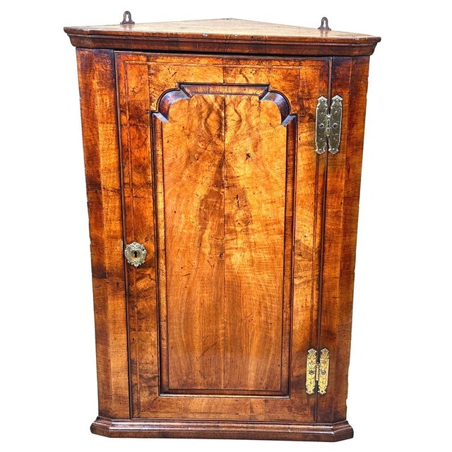 Early 18th Century Walnut Corner Cupboard, 1710 For Sale - Image 9 of 9