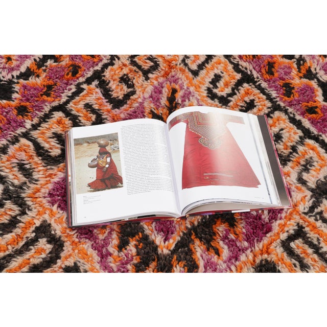 Orange Vintage Moroccan Berber Rug With Pink & Orange Lattice by Rug & Kilim, 1950-1959 For Sale - Image 8 of 9