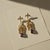 Fleur De Lis Chandelier Earrings Studs With Amethyst in Silver, Gold, A Pair For Sale - Image 6 of 6