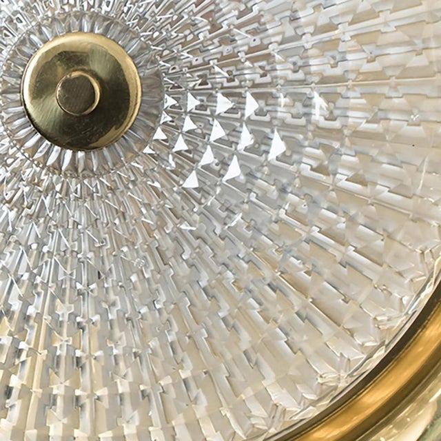 Vintage Gold Brass and Clear Glass Flush Mount by Carl Fagerlund, 1960s For Sale - Image 15 of 16