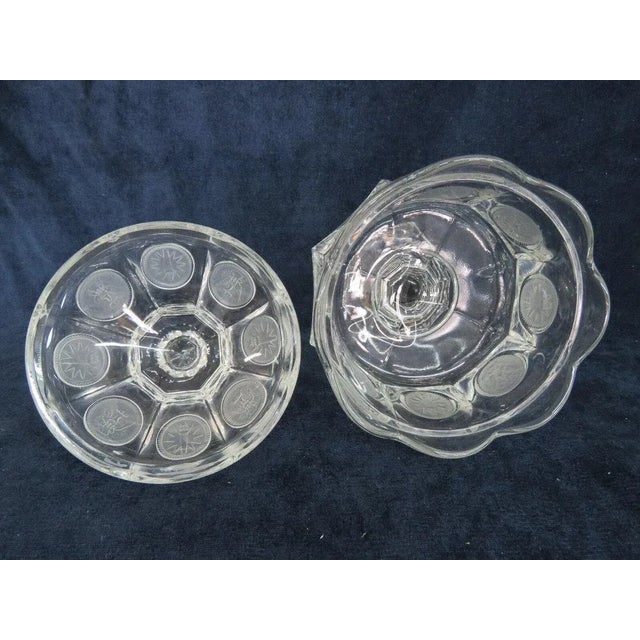 Glass Fostoria Coin Glass Clear Wedding Bowl Candy Dish with Lid For Sale - Image 7 of 11