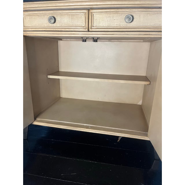 Hollywood Regency Palm-Form Coastal Cabinet With Hand-Painted Finish For Sale In Greensboro - Image 6 of 10