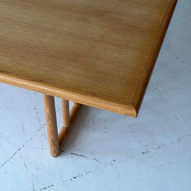 1950s American Studio Made Blonde Oak Dining Table/Desk For Sale - Image 9 of 9