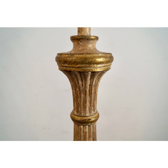 1960s 1960’s Italian Hollywood Regency Old World Fluted Column Floor Lamp For Sale - Image 5 of 12
