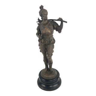 Haunting Metal Statue of Spanish Conquistador For Sale