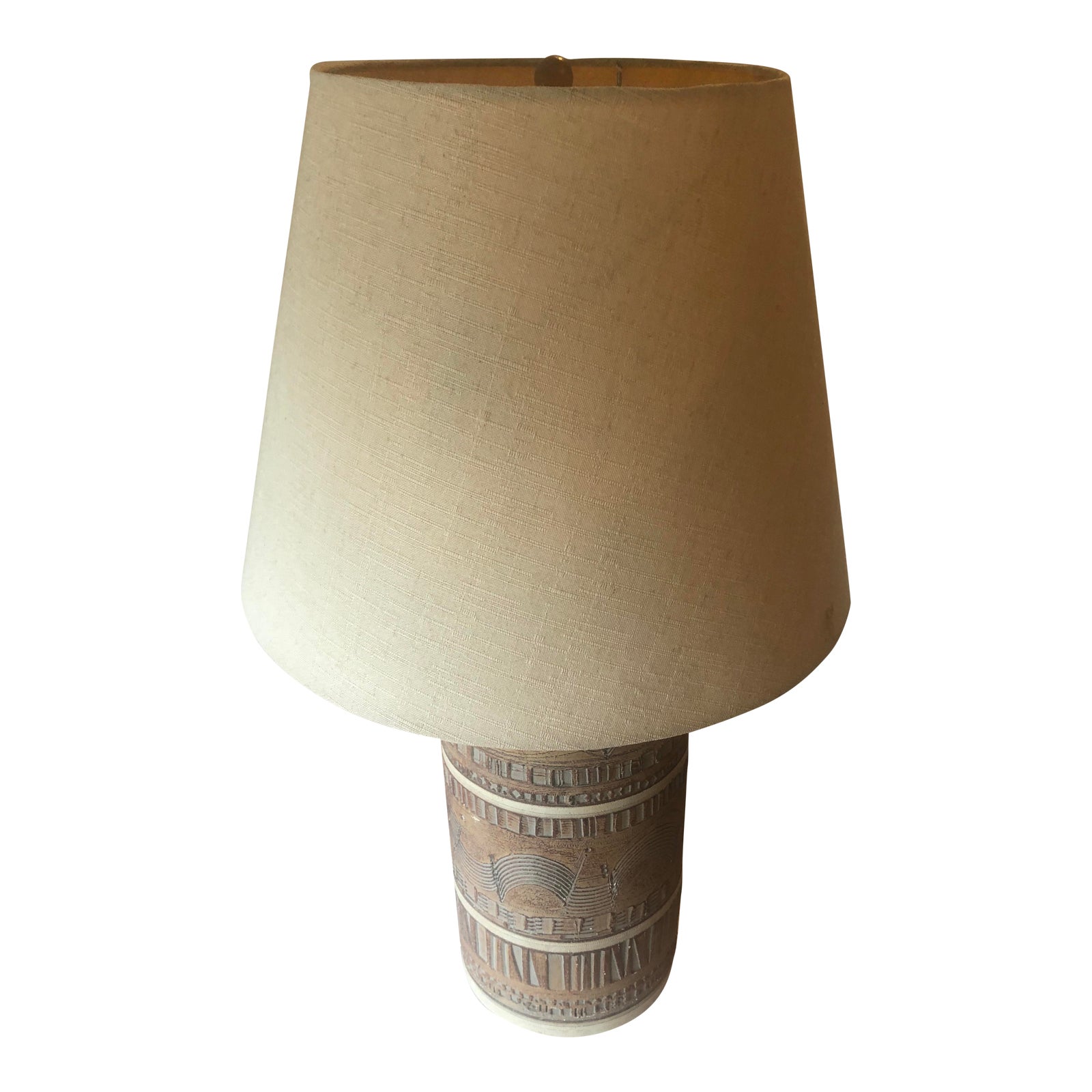 1975 Southwestern Casual Lamps of California Tan Ceramic Table Lamp