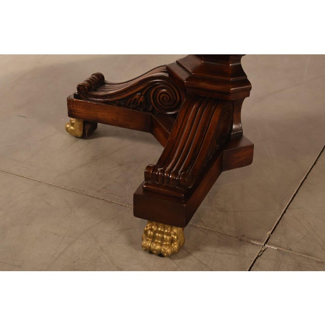 Brown Karges Walnut Round Extendable Dining Table With Three Leaves For Sale - Image 8 of 18