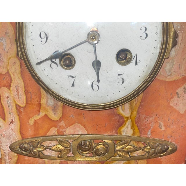 French Marble & Spelter Clock Garniture, Japy Frères, 19th Century. For Sale In Los Angeles - Image 6 of 9