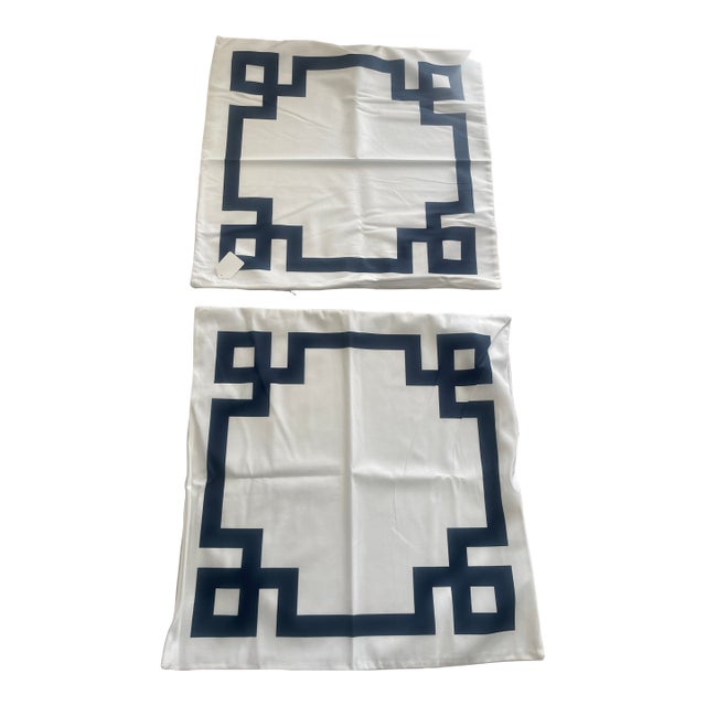 4 Euro Pillow Throw Pillow Covers Greek Key Design For Sale
