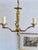 Louis XV Cast Brass Three-Light Chandelier, France, 1940s, in Very Good conditions. Designed 1920 to 1949 Up to 250V...