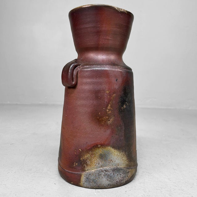 Japanese Bizen Ware Ikebana Vase, 1970 For Sale - Image 14 of 18
