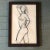 Vintage Original Female Nude Charcoal Study Drawing 1970’s Framed For Sale - Image 4 of 4