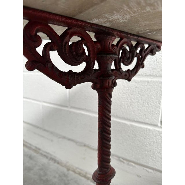 Late 19th Century Cast Iron and Marble Console Table For Sale - Image 15 of 17