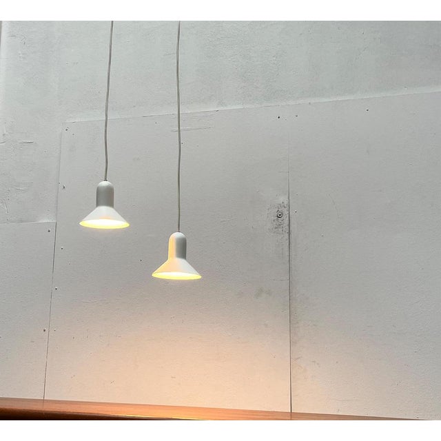 Mid-Century Modern Danish Space Age Model Confetti Pendant Lamps by Claus Bondrup and Torsten Thorup for Focus, 1960s, Set of 2 For Sale - Image 13 of 17