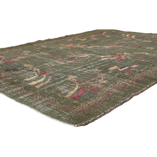 52654 Zeki Muren Vintage Turkish Sivas Rug, 06'02 x 08'07. The Abstract Garden: A Zeki Müren Vintage Turkish Sivas...