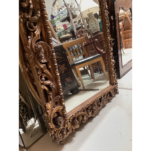 Gold Antique Regency Armorial Crested & Crown Giltwood Mirror For Sale - Image 8 of 10