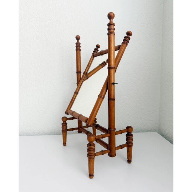 Victorian Faux Bamboo Tabletop Mirror For Sale In Sacramento - Image 6 of 11