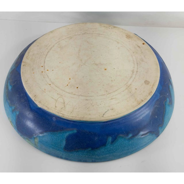 Mid Century Style Large Art Pottery Charger For Sale - Image 9 of 12