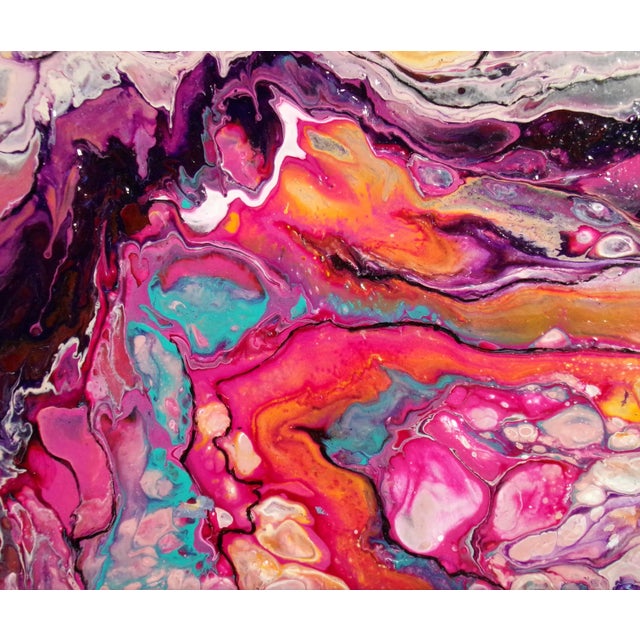 Abstract Christine Smith Untitled Original Abstract Flow Acrylic Painting on Canvas For Sale - Image 3 of 5