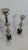 Metal Pair of Global Views Polished Nickel Sculptural Candlesticks, 24.5” & 18.5” For Sale - Image 7 of 11