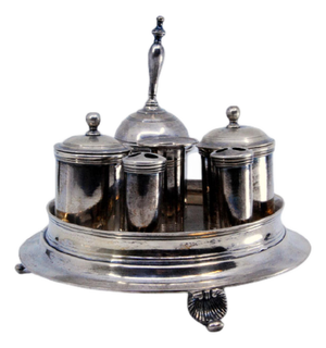Silver Inkwell with Two Reservoirs