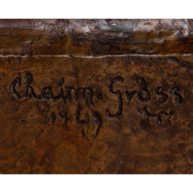 Chaim Gross Chaim Gross Bronze Bust of Chaim Weizmann For Sale - Image 4 of 5