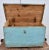 Blue Painted Pine Trunk or Blanket Chest, Hungary, C. 1870 For Sale - Image 8 of 12