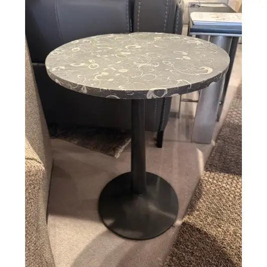 This Marble & Metal Drink Table adds the finishing touch of fashion to any space. With an 18-inch round shape, the piece...