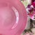 Steuben Glass Two antique PINK! opaline glass salad plates // Steuben Frederick Carder Rosaline Pink Art Glass plates // Rose quartz // a layered table For Sale - Image 4 of 5