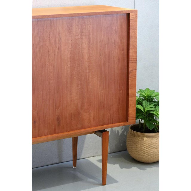 Teak Sideboard with Louvered Doors by Henry W. Klein for Bramin, 1960s For Sale - Image 16 of 18