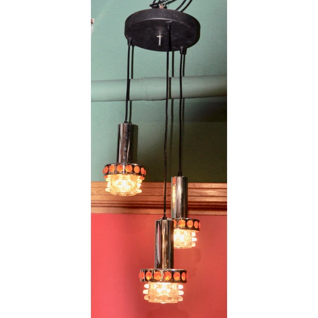 Dutch Ceiling Lamp with 3 Shades, 1970s, in Good conditions. Designed 1970 to 1979 European Plug (up to 250V).The wiring...