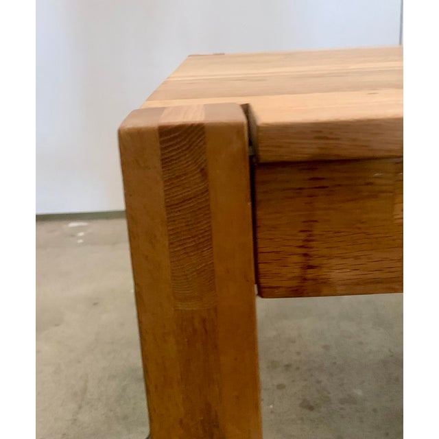 Brown Danish Pine Square Coffee Table W/ Drawer Manner of Jens Lyngsoe, 1970's For Sale - Image 8 of 18