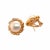 Modern 14k Gold Mabe Pearl & Diamond Earrings With Omega Pierced Clip Backs - 2 Pieces For Sale - Image 3 of 4