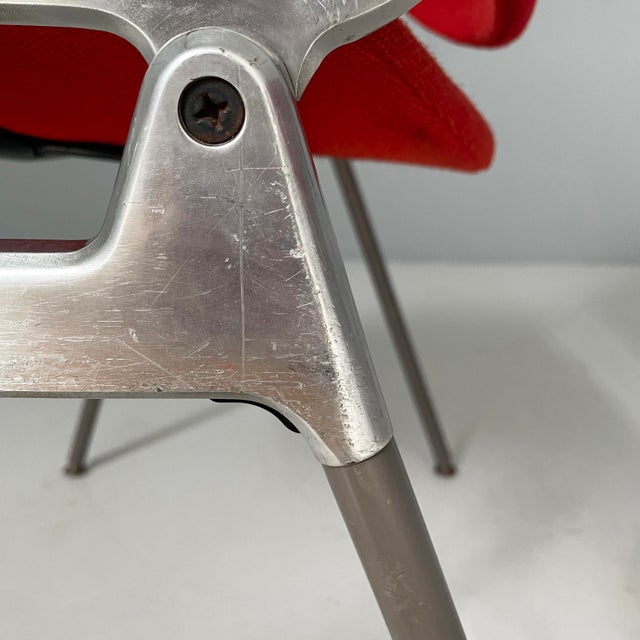 Italian Modern Red Fabric DSC Chairs by Giancarlo Piretti for Castelli, 1970s, Set of 22 For Sale - Image 15 of 18
