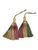 Pair Vintage French Passementerie Key Tassels Gold and Green For Sale - Image 4 of 4