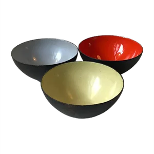 Krenit Bowls by Herbert Krenchel for Torben Ørskov, 1950s, Set of 3