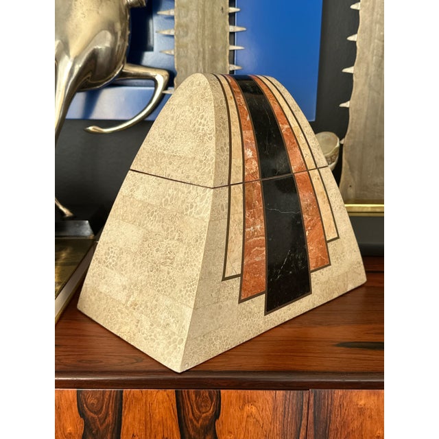 Stone Tessellated Stone Decorative Jewelry Box For Sale - Image 7 of 12