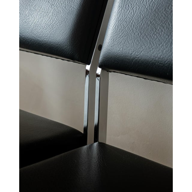 Bauhaus SM07 Dining Chairs in Chrome and Leather by Cees Braakman for Pastoe, 1960s, Set of 4 For Sale - Image 10 of 18