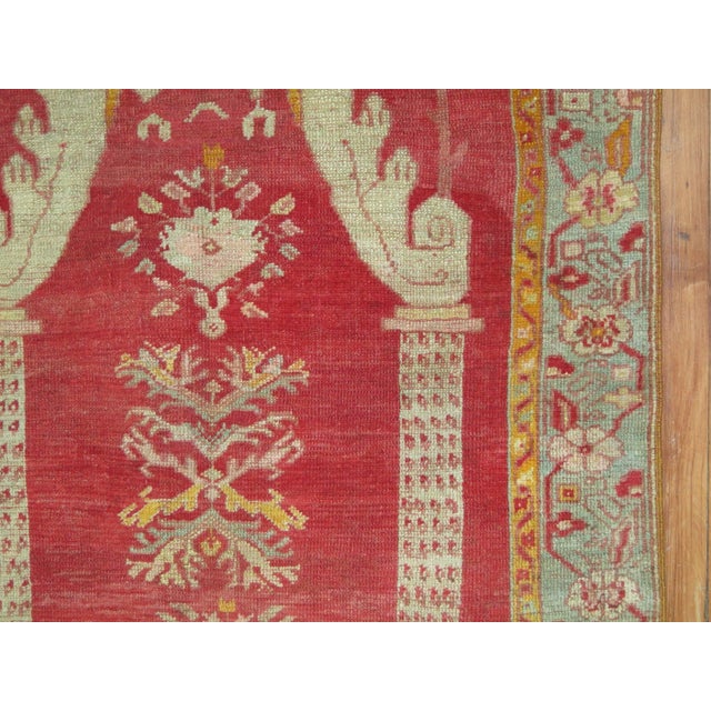 a late 19th century Turkish Melas Prayer Rug 3'5' x 5' The town of Melas lies on the southwest coast of the Mediterranean...