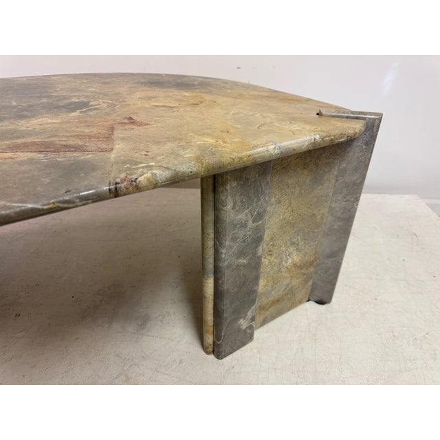 Eye Shaped Marble Coffee Table, 1980s For Sale - Image 10 of 13