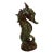 Mid 20th Century French Style Majolica Seahorse Statue For Sale