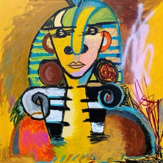 "King of the Nile" Neo-Expressionist Original Painting by Louie DeVito For Sale