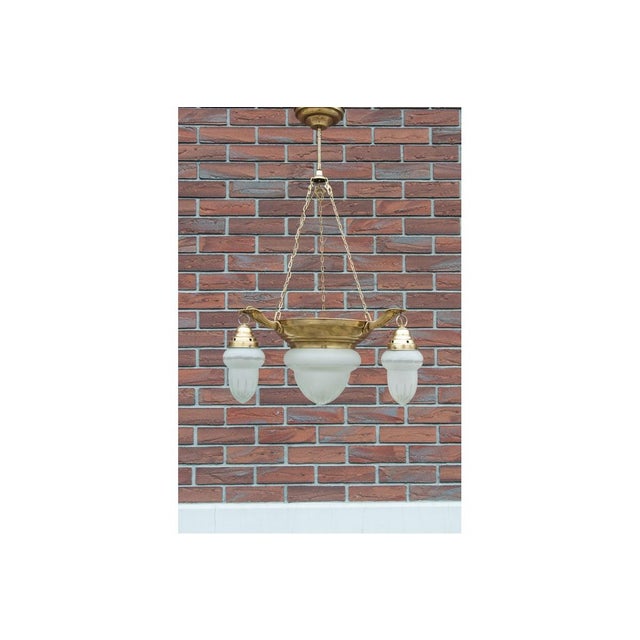 Gold Chandelier, Western Europe, 1950s For Sale - Image 8 of 8