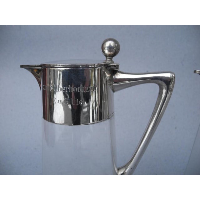 800 Silver Wine Decanters by Wilhelm Binder, 1890s, Set of 2 For Sale - Image 18 of 18